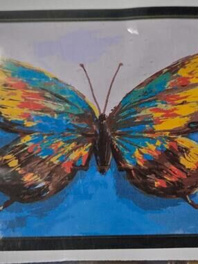 Acrylic Paint By Number Kit / New / 16" x 20" / Pretty Butterflies